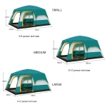 Toby’s New 6-8 Person Double Layer Outdoor Camping Tent, A Bedroom And A Living Room, Family Cabin (Green) - Image 5