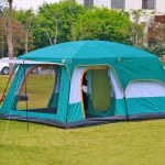 Toby’s New 6-8 Person Double Layer Outdoor Camping Tent, A Bedroom And A Living Room, Family Cabin (Green) - Image 2