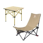 Tobys Set of 4 Folding Chairs With Folding Table - Lightweight Outdoor Camping Chair Table Set With Carry Bag Perfect For Outdoor - Image 6