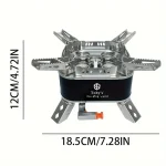 Toby's Windproof 5-Core Tourist Gas Burner Camping Stove Portable 15800W High-Power Strong Fire Outdoor Gas Stove Camping Equipment - Image 11