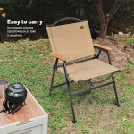 Tobys Set of 4 Folding Chairs With Folding Table - Lightweight Outdoor Camping Chair Table Set With Carry Bag Perfect For Outdoor - Image 4