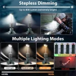 Toby's New CPL-T22 Telescopic Camping Lights Rechargeable 14000mAh, LED Collapsible Camping Lantern Portable with RGB/SOS Light and Magnetic Base IPX5 Waterproof for Hiking Camping Emergency - Image 2
