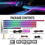 Toby's Dream color Acrylic Interior Car LED Strip 10 in 1 Light with Wireless APP RGB LEDs Fiber Optic Ambient Lighting Kits 16 Million Colors Sound Active Function Car Neon Lights - Image 5