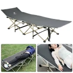Tobys New Folding Camping Bed for Adults Ten Leg Beach Bed with Cushion and Maximum Load 150 kg / 330 lbs Ideal for Office Home Beach Party Camping - Image 7