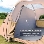 Toby's Tent 8-12 Person Camping Tents, Weather Resistant Family Tent, 2 Large Mesh Windows, Double Layer, Divided Curtain for Separated Room, Portable with Carry Bag ( Big) - Image 8