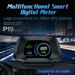 Car P19 HUD Head Up Display OBD2 GPS Additional Meter, Multi-Functional, Water Thermometer, RPM, Boost Meter, Car Voltmeter, OBDII - Image 4