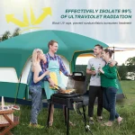 Toby’s New 8-12 Person Double Layer Outdoor Camping Tent, A Bedroom And A Living Room, Family Cabin (Green) - Image 10