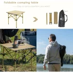 Tobys Set of 4 Folding Chairs With Folding Table - Lightweight Outdoor Camping Chair Table Set With Carry Bag Perfect For Outdoor - Image 7