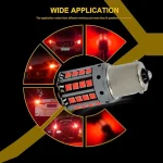 Tobys Super Bright Low Power 1156 44SMD LED Bulbs with 3030 Chip replacement for Back Up Reverse Brake Lights (Red) - Image 5