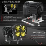 80W Laser Light Yellow Color High Output Work Laser Projector Light 3 Inch Spot Light For Offroad 2 Pcs - Image 5