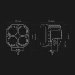 80W Laser Light Yellow Color High Output Work Laser Projector Light 3 Inch Spot Light For Offroad 2 Pcs - Image 6