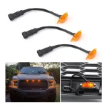 4PCS Grille Daytime Running Light 12V 5W Driving Fog Lamp Amber Smoked Car Front Kits - Image 6