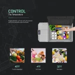 Toby's Electric Cooler Portable Refrigerator Freezer Compact Fridge freezer Electric Cooler for Car RV Vehicle Boat Home Use Travel Camping Truck Party Picnic Outdoor (52 Liter) - Image 4