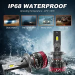 TBS DESIGN M8Pro 9012 2 Pieces Car LED Headlight Original 110W/Pair Power Pure White 6000K Color Temperature - Image 10