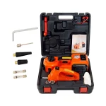 180W Electric Hydraulic Car Jack 5 Ton, 12V with Built-in Tire Inflatable Pump, Safety Hammer for Car Tire Repair Tool Kits, 2 Ways Car Power Supply, LED Light