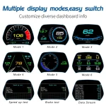 Car P19 HUD Head Up Display OBD2 GPS Additional Meter, Multi-Functional, Water Thermometer, RPM, Boost Meter, Car Voltmeter, OBDII - Image 6