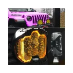Toby's 60W YELLOW LED Headlight Jeep Wrangler, 1 Piece 7 inch LED headlights, R 60W SF 7" Y - Image 5