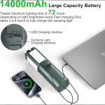 Toby's New CPL-T21 Telescopic Camping Lights Rechargeable 14000mAh, LED Collapsible Camping Lantern Portable with RGB/SOS Light and Magnetic Base IPX5 Waterproof for Hiking Camping Emergency - Image 6