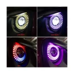 Halo Angel Eyes DRL Dual Beam Headlight for Jeep Wrangler, JP 7 inch 50W RGB - Image 5