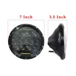 JP Headlights 75W Black, LED Headlight Jeep Wrangler, 7 inch LED headlights, JK 07-16 - Image 7