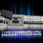Toby’s TORCH-85 High Lumen Tactical Flashlight with LED Light Power Display Screen USB-C Charging and Rugged Metallic Body - Image 7