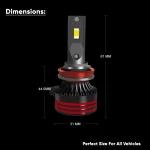 TBS DESIGN M8Pro 9012 2 Pieces Car LED Headlight Original 110W/Pair Power Pure White 6000K Color Temperature - Image 9