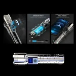 Toby’s TORCH-85 High Lumen Tactical Flashlight with LED Light Power Display Screen USB-C Charging and Rugged Metallic Body - Image 8