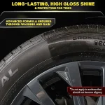 Meguiar's Endurance Tire Gel, Premium Tire Gel for a Lasting Glossy Shine - 16 Oz Bottle, PURPLE - Image 4