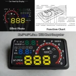 Car HUD Head Up Display OBD2 Speed Warning System Fuel Consumption - Image 5