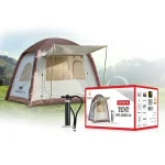 Toby's Inflatable 02 Camping Tent with Pump, 4-6 Person Glamping Tents, Easy Setup 4 Season Waterproof Windproof Outdoor Oxford Tent, Luxury Cabin Tent with Mesh Windows & Doors