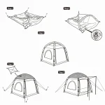 Toby's Inflatable 02 Camping Tent with Pump, 4-6 Person Glamping Tents, Easy Setup 4 Season Waterproof Windproof Outdoor Oxford Tent, Luxury Cabin Tent with Mesh Windows & Doors - Image 12