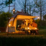Toby's Inflatable 02 Camping Tent with Pump, 4-6 Person Glamping Tents, Easy Setup 4 Season Waterproof Windproof Outdoor Oxford Tent, Luxury Cabin Tent with Mesh Windows & Doors - Image 4