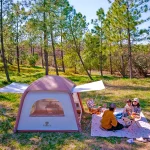Toby's Inflatable 02 Camping Tent with Pump, 4-6 Person Glamping Tents, Easy Setup 4 Season Waterproof Windproof Outdoor Oxford Tent, Luxury Cabin Tent with Mesh Windows & Doors - Image 6