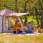 Toby's Inflatable 02 Camping Tent with Pump, 4-6 Person Glamping Tents, Easy Setup 4 Season Waterproof Windproof Outdoor Oxford Tent, Luxury Cabin Tent with Mesh Windows & Doors - Image 8