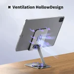 Toby's New Desktop Mobile Phone Tablet Holder Stand Rotatable Aluminum Alloy Cellphone Bracket - Grey - Image 4