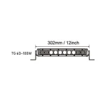 12 Inches TG 6D-100W Bar light, IP68 Waterproof Rating, CREE Light Source with 3250LM Lumens - Image 5