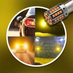Tobys Super Bright Low Power 1156 44SMD LED Bulbs with 3030 Chip replacement for Back Up Reverse Brake Lights (Yellow) - Image 3