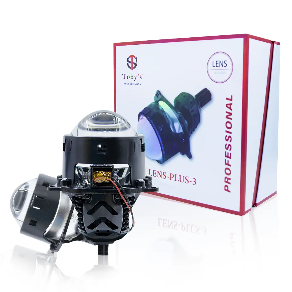 cvr-10-2.webp Tobys Lens Plus-3 3 Inch Bi LED Projector Headlight with 120watts/Pair Power and 6000K Color Temperature - Image 1