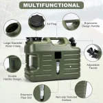 Toby's Camping Water Container with Spigot 4.9 Gallon Water Jug Large Water Storage Containers Truly No Leakage Water Tank BPA Free Portable Emergency Can for Car Driving Camping Hiking - Image 8