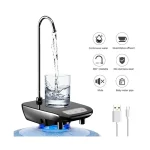 Water Dispenser Pump Rechargeable Electric Drinking Water Dispenser Portable Automatic Pump, Black - Image 2