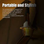 Toby's CPL-T37 Led Camping Lights Portable Retro Atmosphere Lantern Stepless-dimming Knob Rechargeable Desk Lamp Reading Night Lights for Bedroom Office Hiking - Image 6
