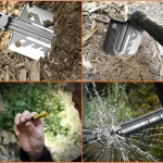 Tobys Shovel 01 Multifunctional Tactical Camping Shovel Portable Survival Tool with Fire Starter, Knife, Safety Hammer And Screwdriver (Copy8) - Image 6